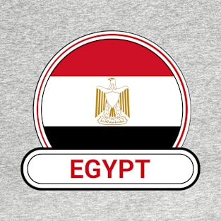 Egypt Country Badge - Egypt Flag T-Shirt